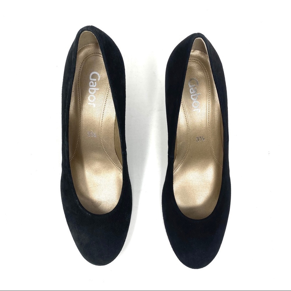 Gabor Black suede Vesta S Court Shoes with Red Bottoms - Picture 5 of 10